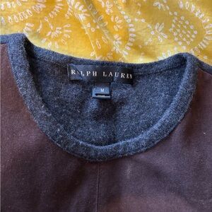 Ralph Lauren Suede and Cashmere Shift Dress